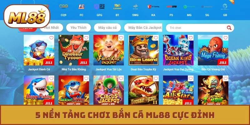 Bắn cá ML88 5 nền tảng chơi bắn cá ML88 cực đỉnh